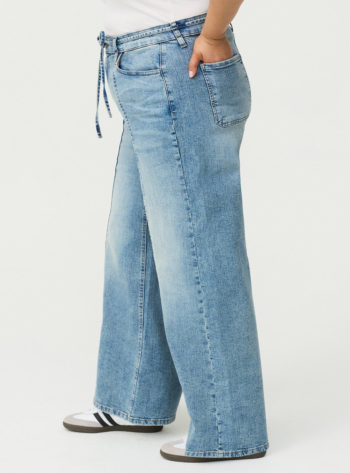 High-Rise Wide Leg Tie-Belt Jean, OVERBOARD, alternate