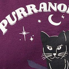 Cotton Racerback Sleep Tank, PURRANORMAL CAT PURPLE, swatch