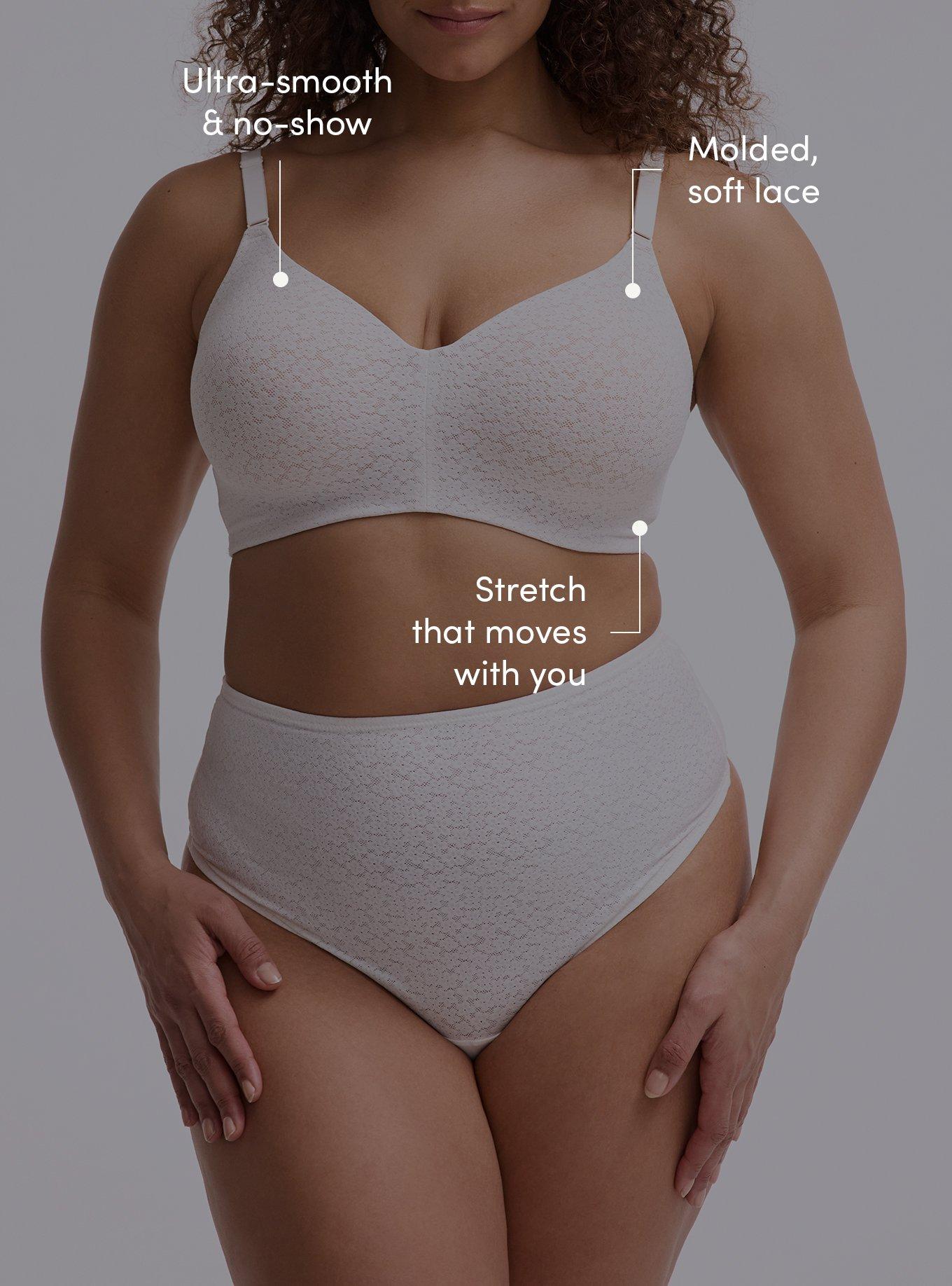 Wire-Free Lightly Lined Lace Bra, CLOUD DANCER, alternate