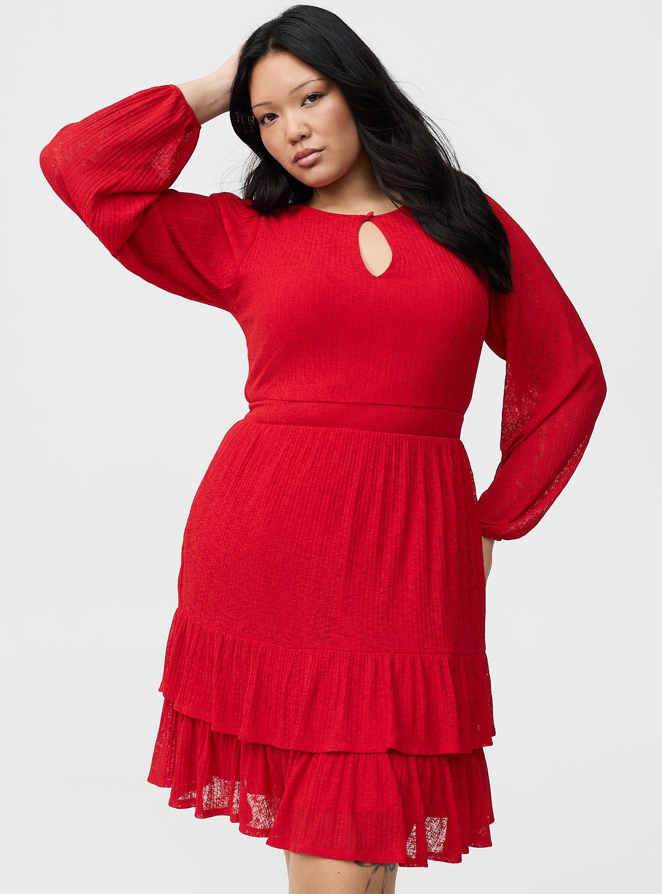 Tiered Keyhole Mini Dress