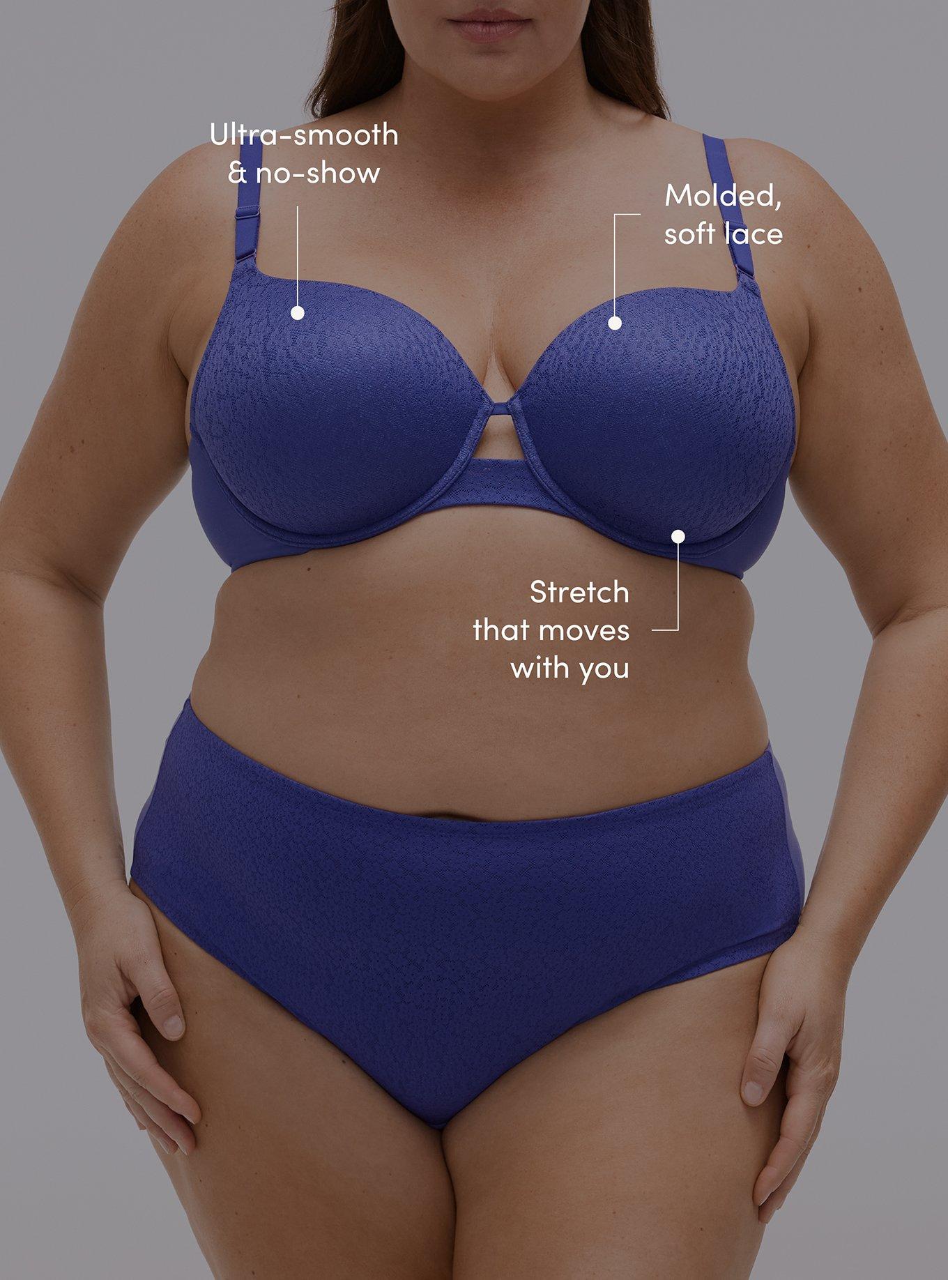 Perfect Coverage Lightly Lined Lace Bra, ROYAL BLUE, alternate