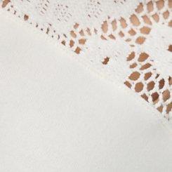 Cozy Fleece Relaxed Crochet Yoke Hoodie, WHISPER WHITE, swatch