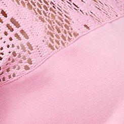 Cozy Fleece Relaxed Crochet Yoke Hoodie, ORCHID SMOKE, swatch