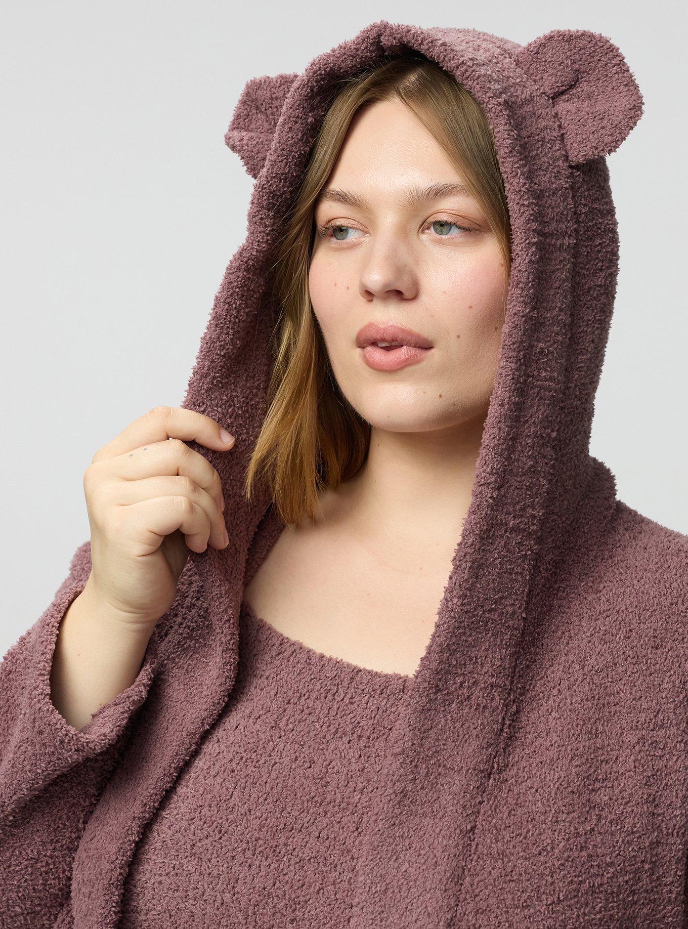 Teddy Lounge Robe, ROSE TAUPE, alternate