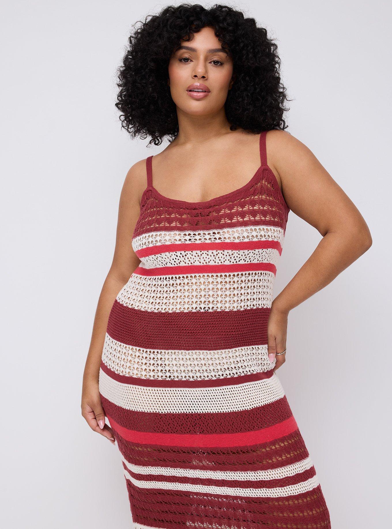 Studio Fringe Knit Maxi Dress