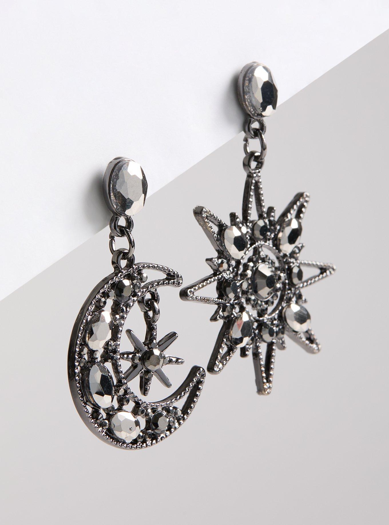 Celestial Rhinestone Drop Earrings