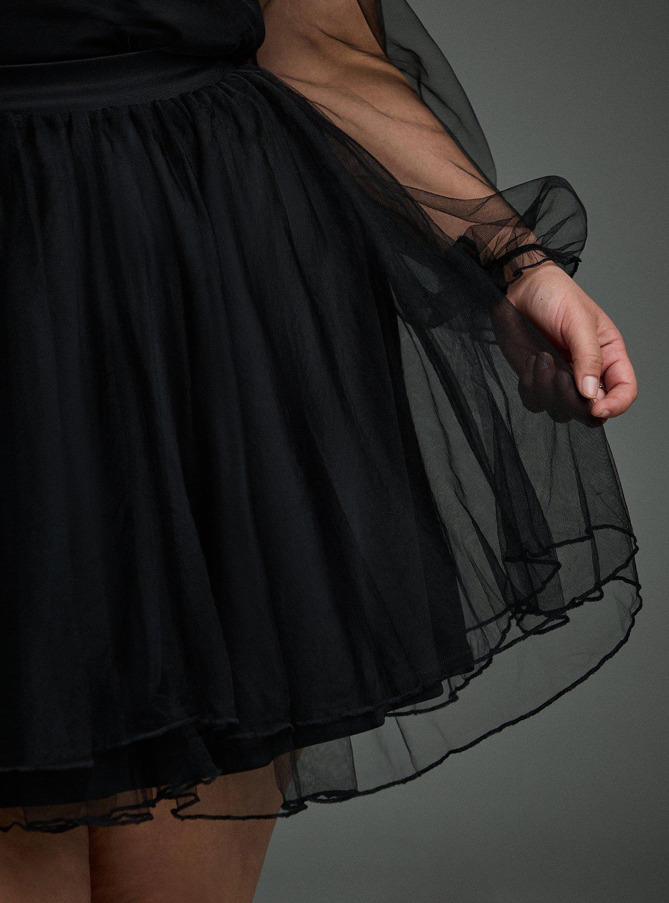 Nightfall Double Layer Mesh Mini Skirt