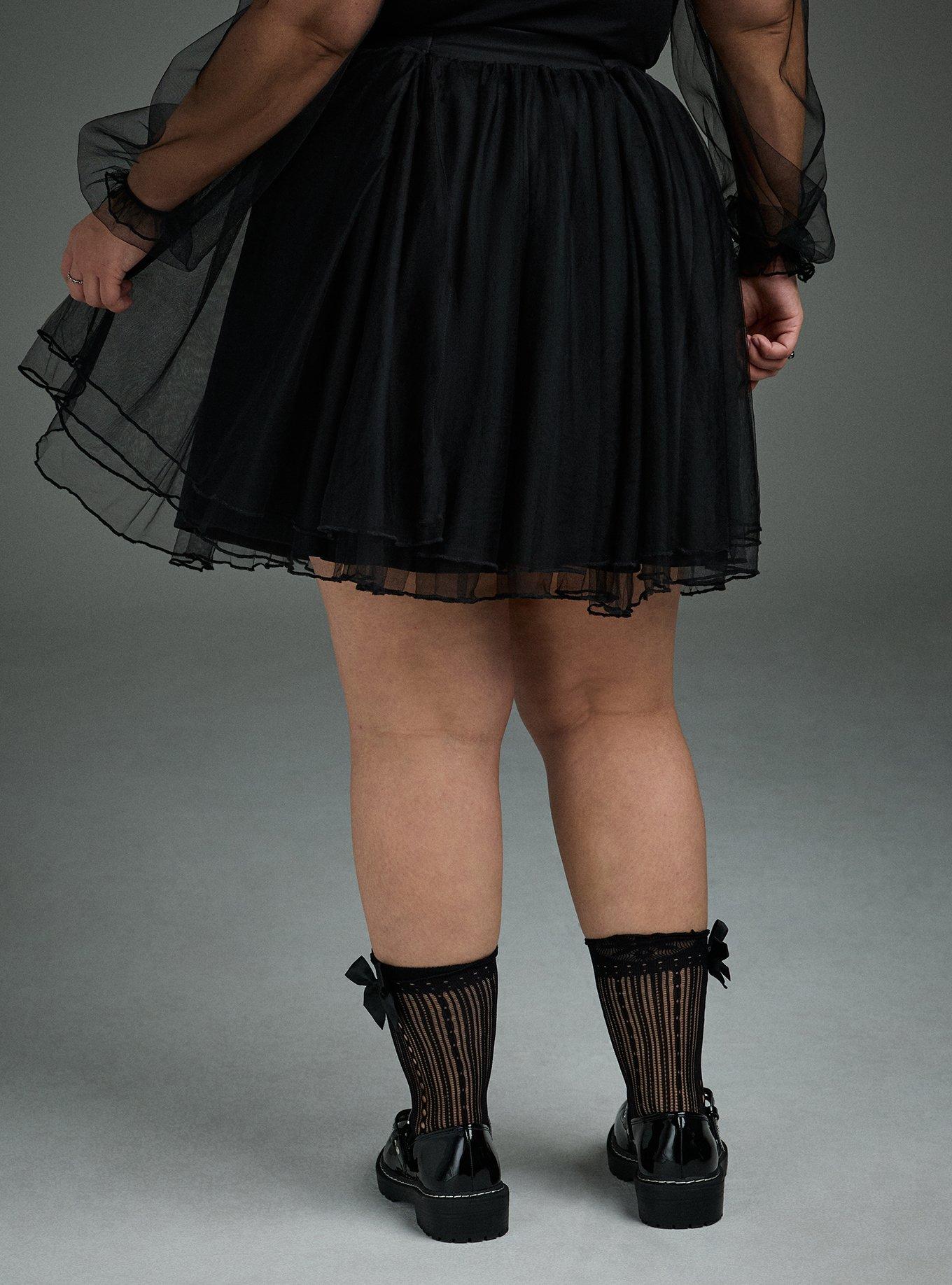 Nightfall Double Layer Mesh Mini Skirt