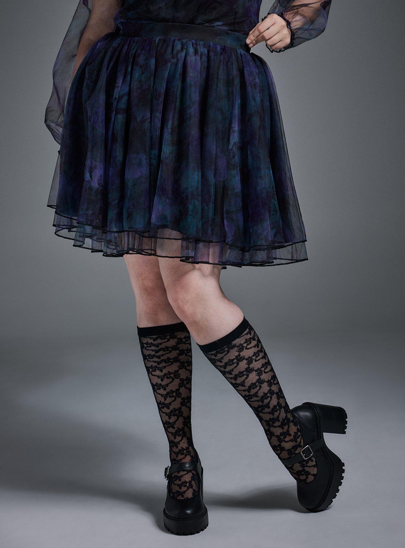 Nightfall Double Layer Mesh Mini Skirt, SPELL FLORAL MULTI, alternate