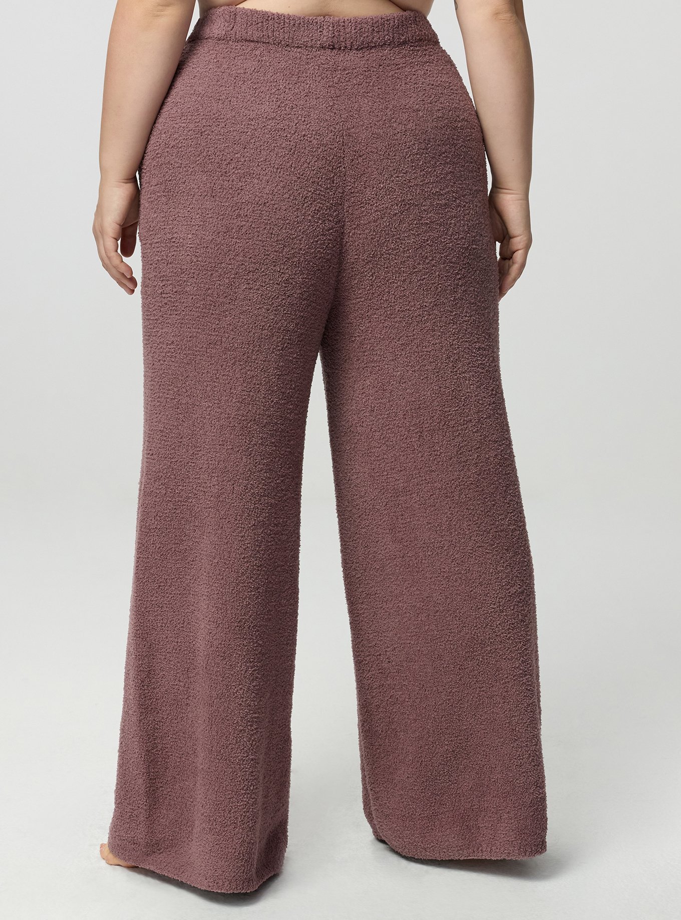 Teddy Wide Leg Lounge Pant, ROSE TAUPE, alternate