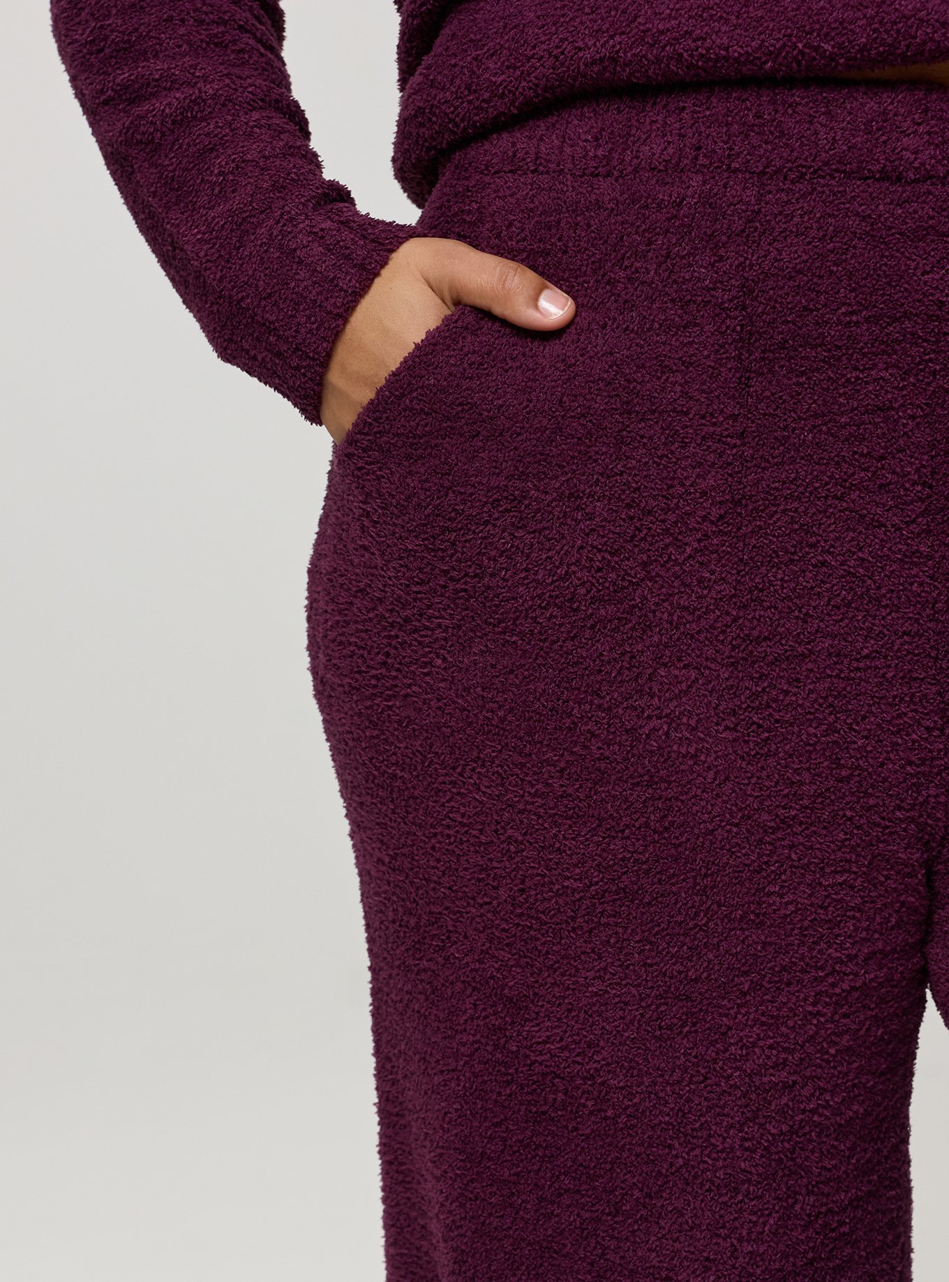 Teddy Wide Leg Lounge Pant, WINTER BLOOM, alternate