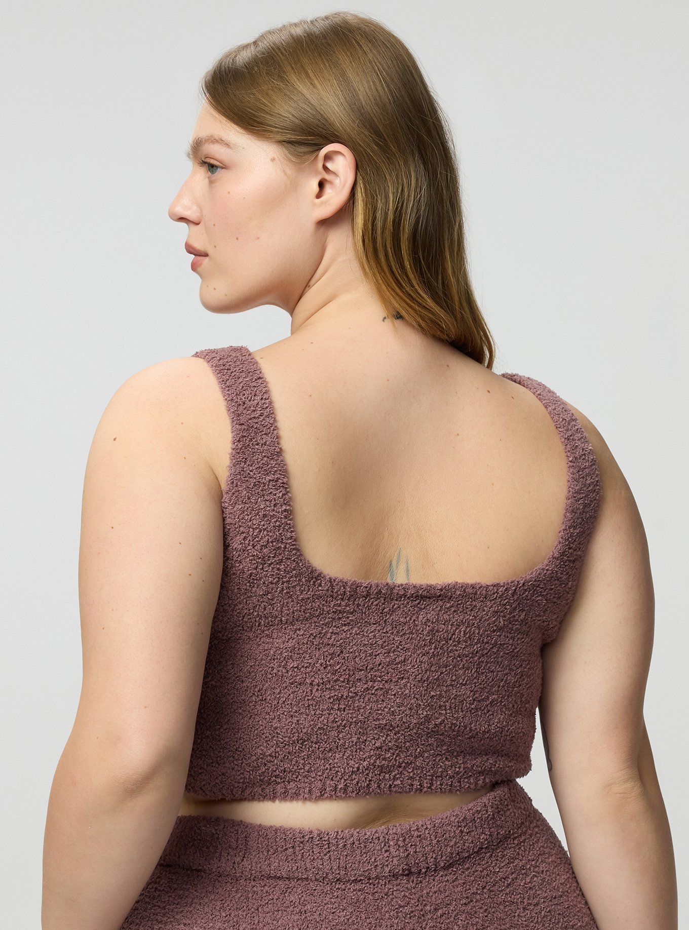 Teddy Lounge Crop Tank, ROSE TAUPE, alternate