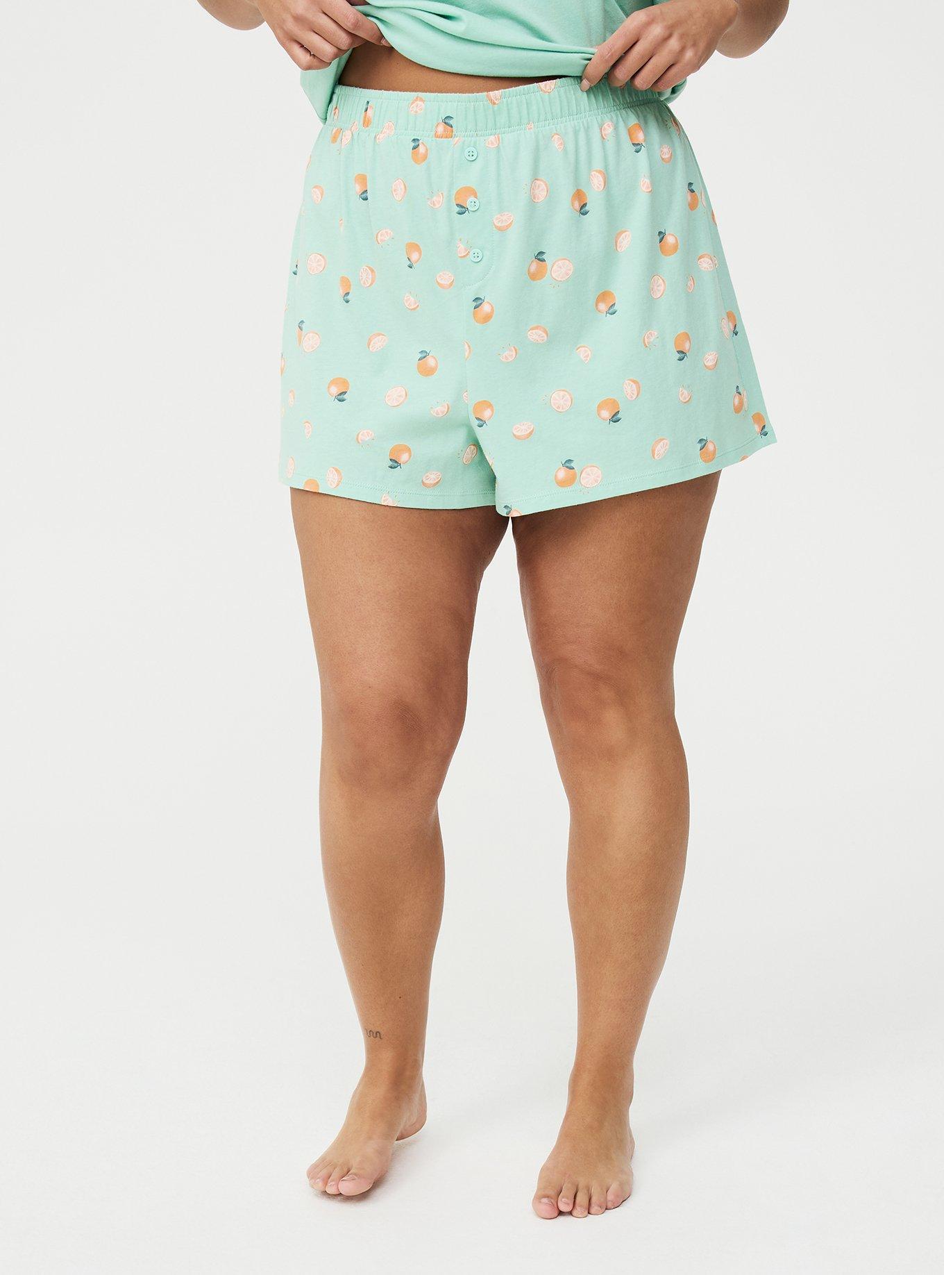 Cotton Sleep Short, MIMOSAS MINT, alternate
