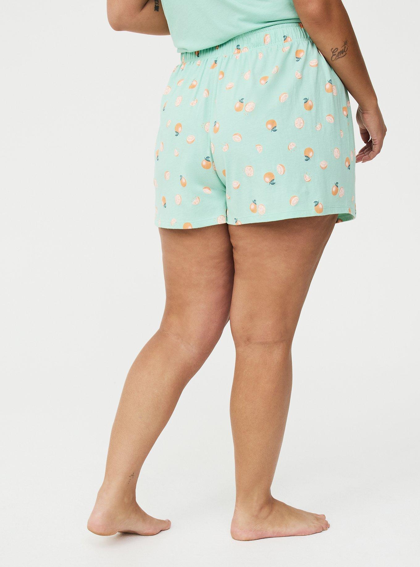 Cotton Sleep Short, MIMOSAS MINT, alternate