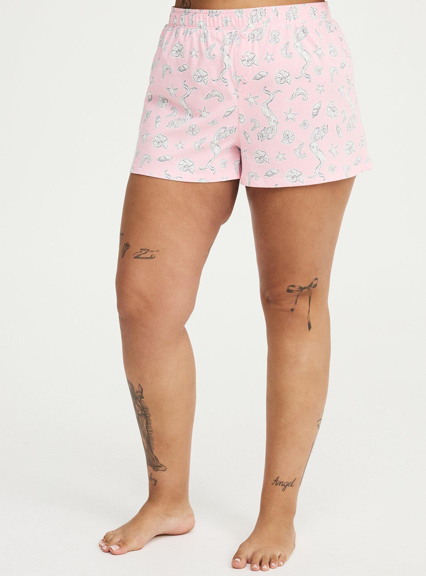 Cotton Sleep Short, SHELL MERMAID PINK, alternate