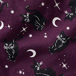 Cotton Sleep Short, SABRINA CATS PURPLE, swatch