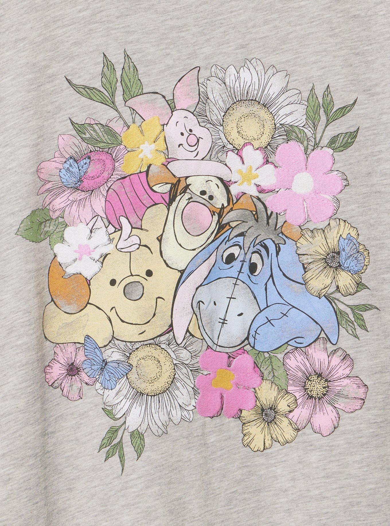 Winnie The Pooh Relaxed Cotton Tee, WINNIE AND FRIENDS LT HEATHER GREY, alternate