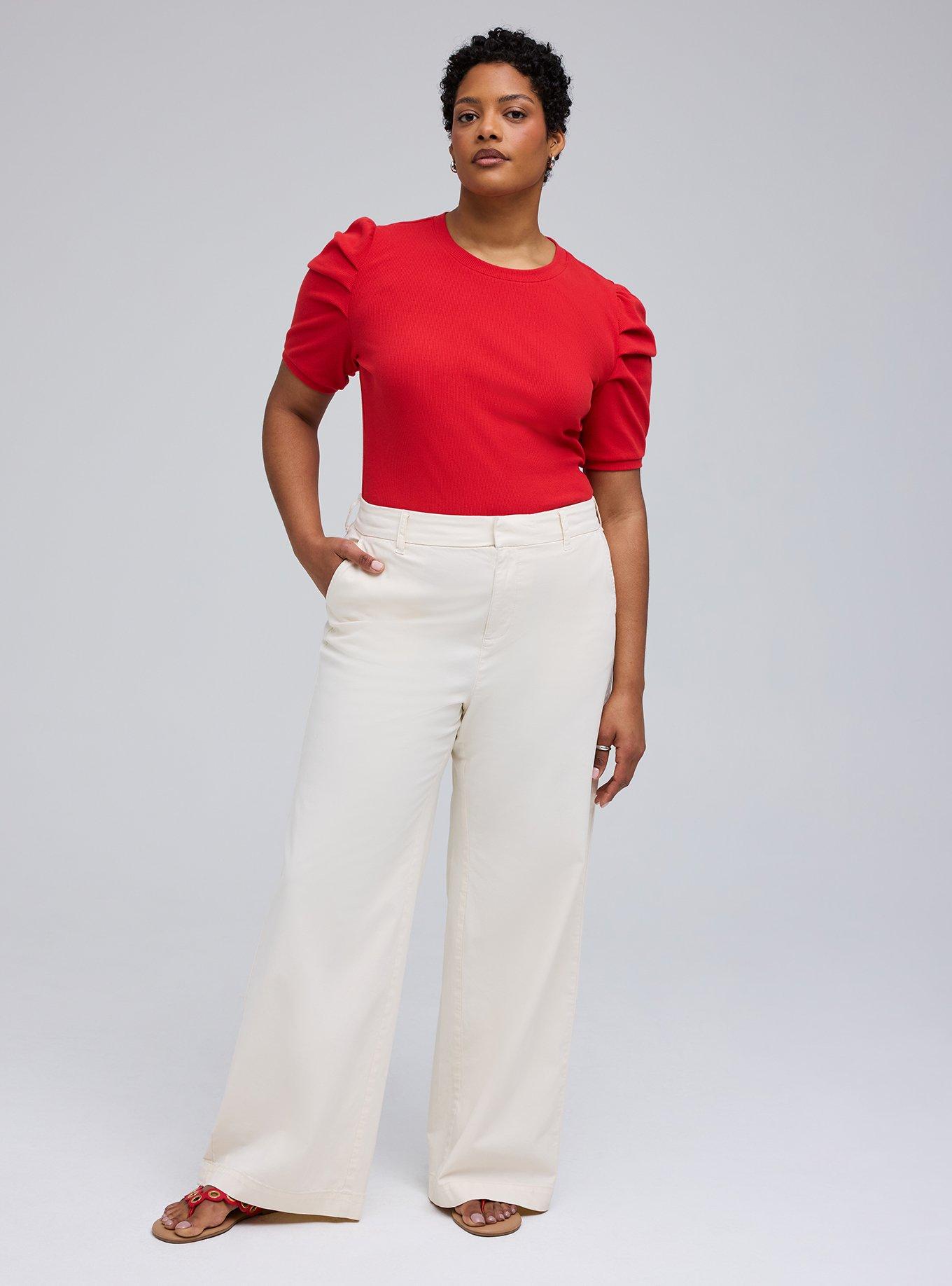 Belle Isle High-Rise Wide Leg Trouser, WHITE SWAN, alternate