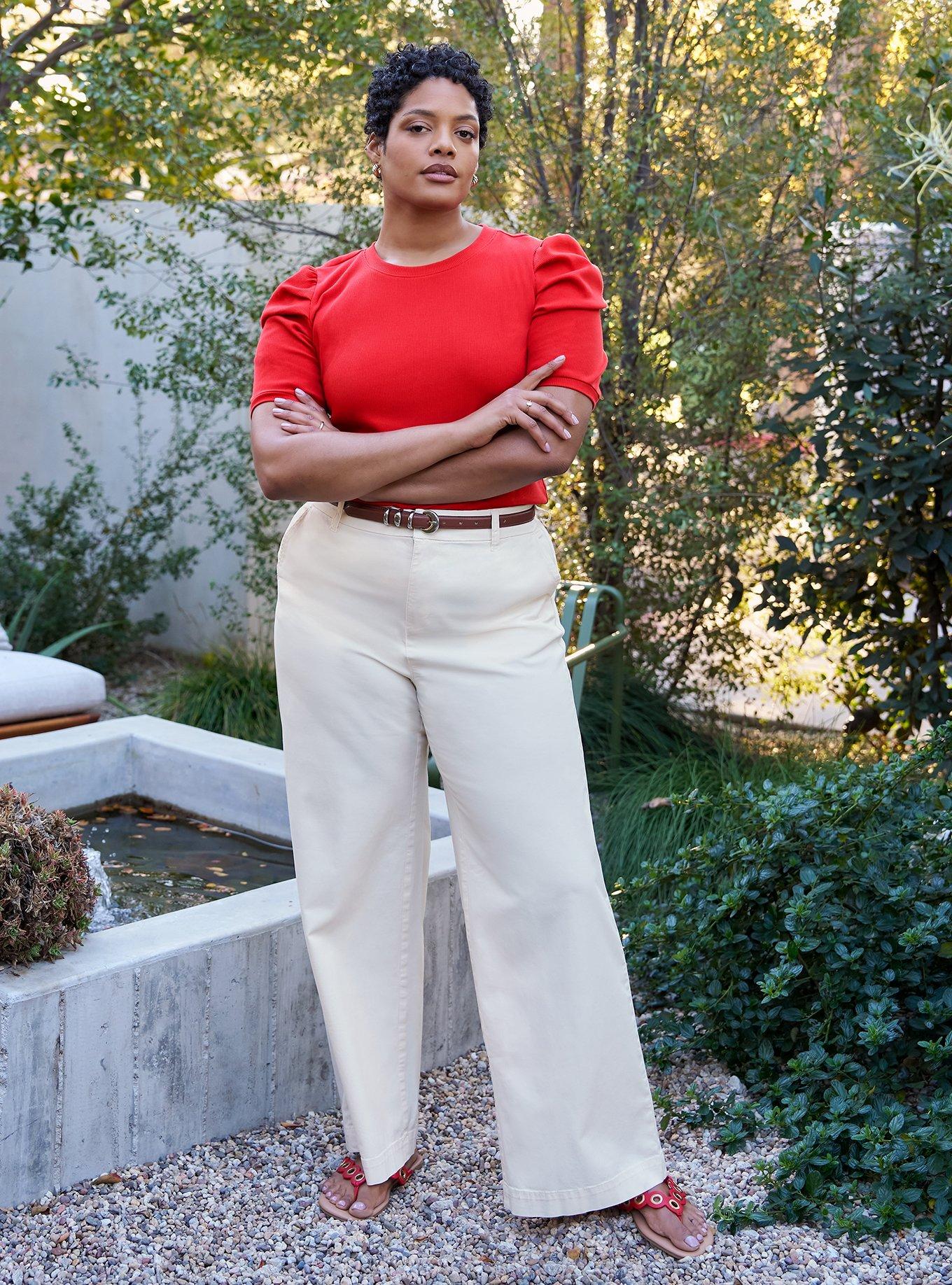 Belle Isle High-Rise Wide Leg Trouser, WHITE SWAN, hi-res