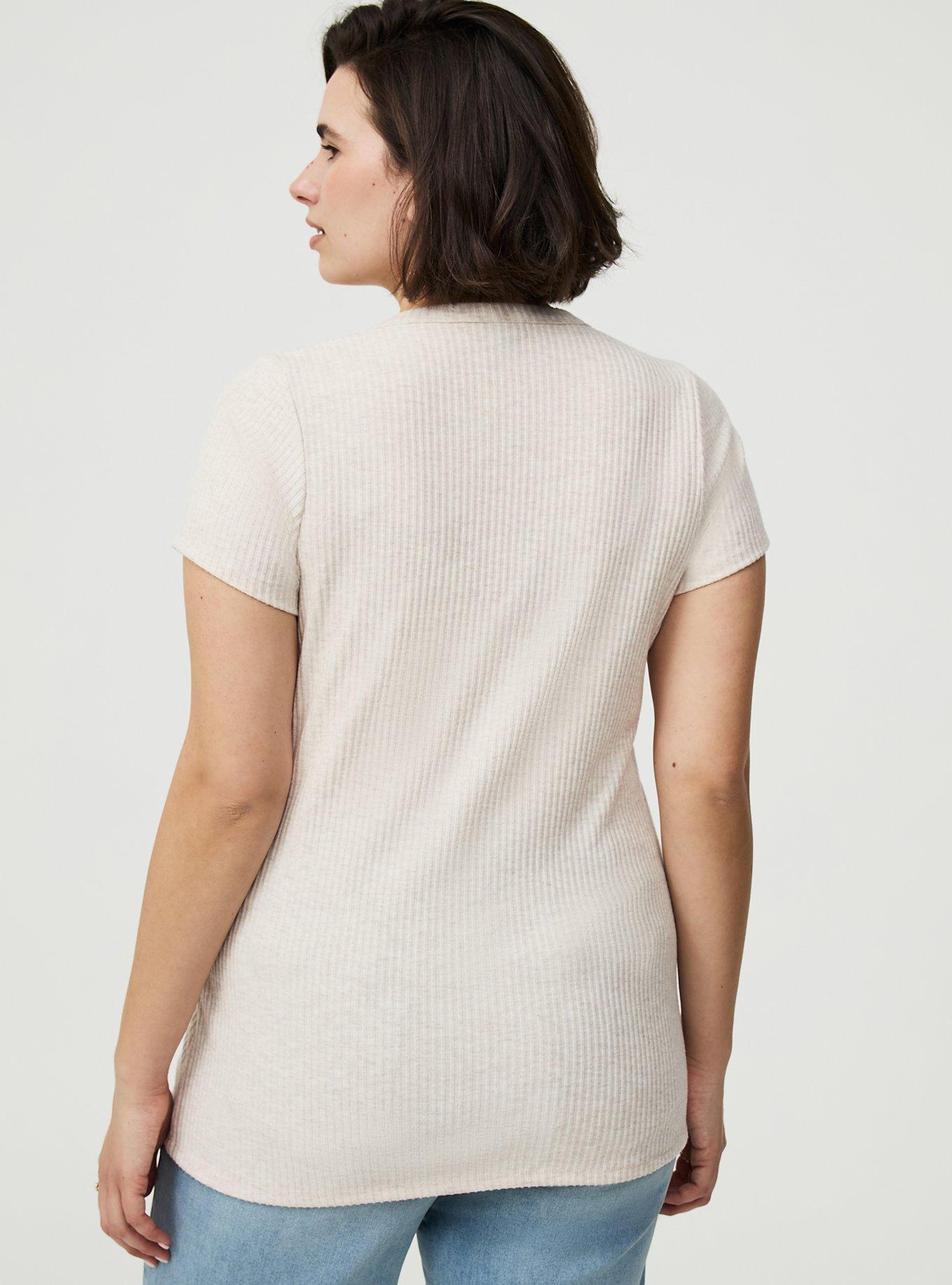 Hacci Rib Scoop Top, OATMEAL HEATHER, alternate