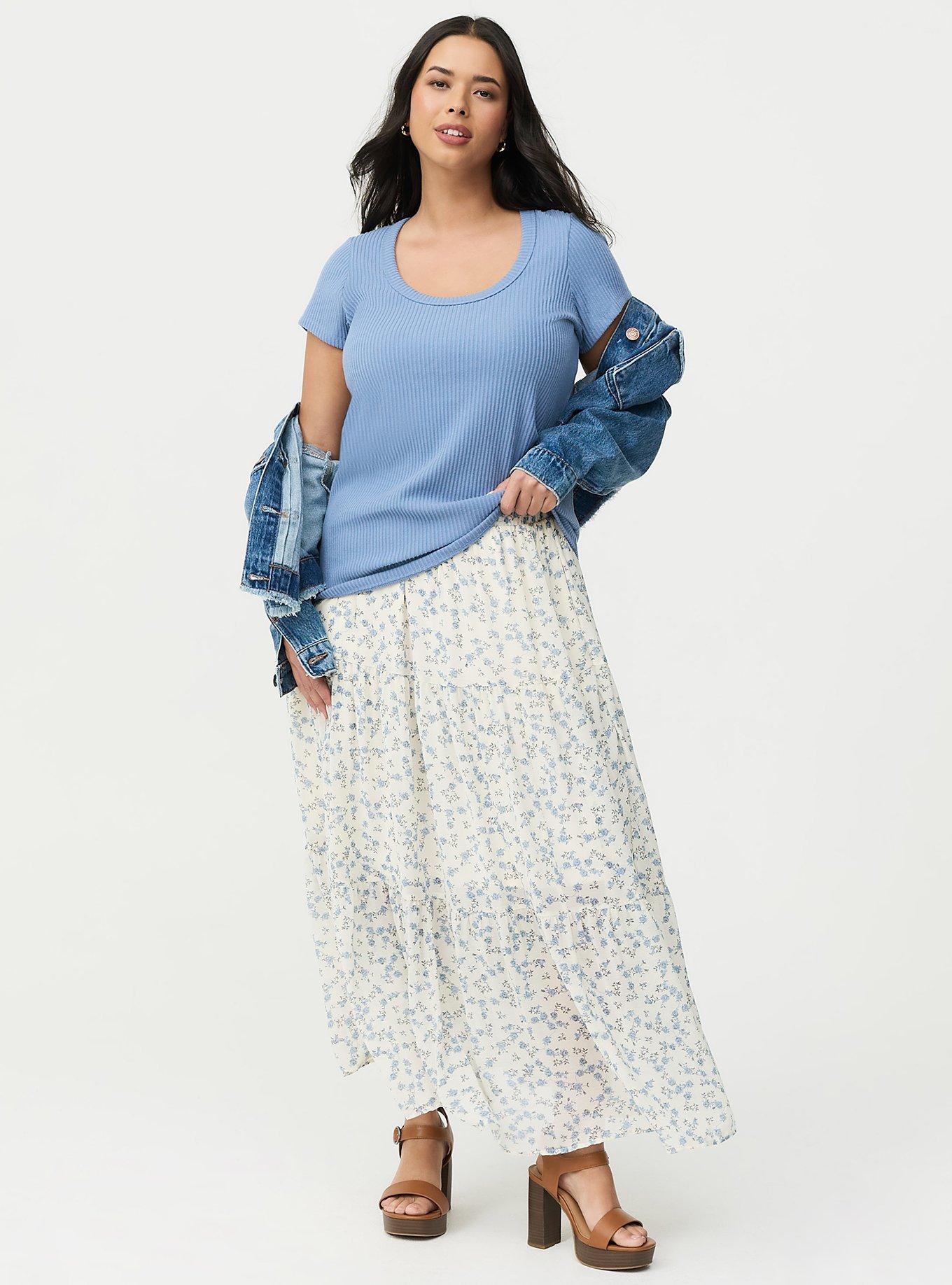 Hacci Rib Speckle Scoop Neck Top