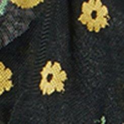 Pretty Lemons Wire-Free Bustier, LEMONS FAUX EMBROIDERY BLACK, swatch