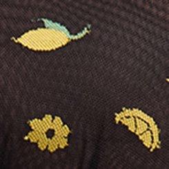 Pretty Lemons Mid-Rise Ruffle Tanga Panty, LEMONS FAUX EMBROIDERY BLACK, swatch