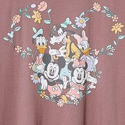Mickey Mouse Classic Cotton Tee, MICKEY FLORAL ROSE TAUPE, swatch