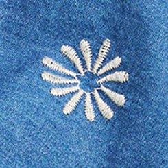 Belle Isle Chambray Bubble Sleeve Top, CHAMBRAY, swatch