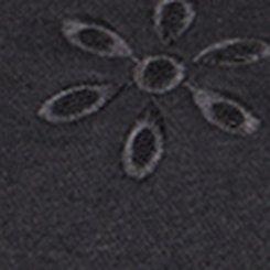 Eyelet Relaxed Sweatshirt, DEEP BLACK, swatch