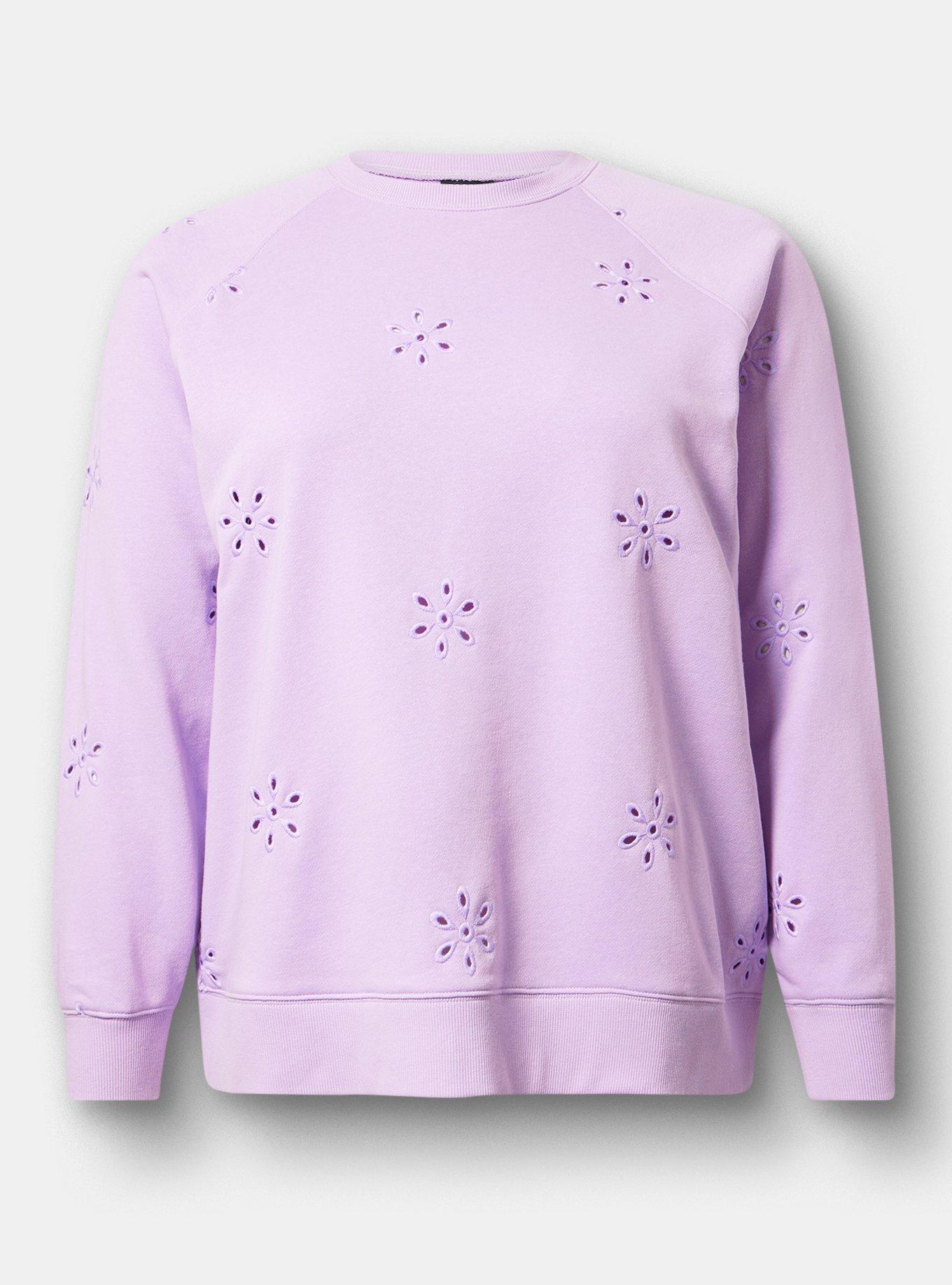 Eyelet Relaxed Sweatshirt