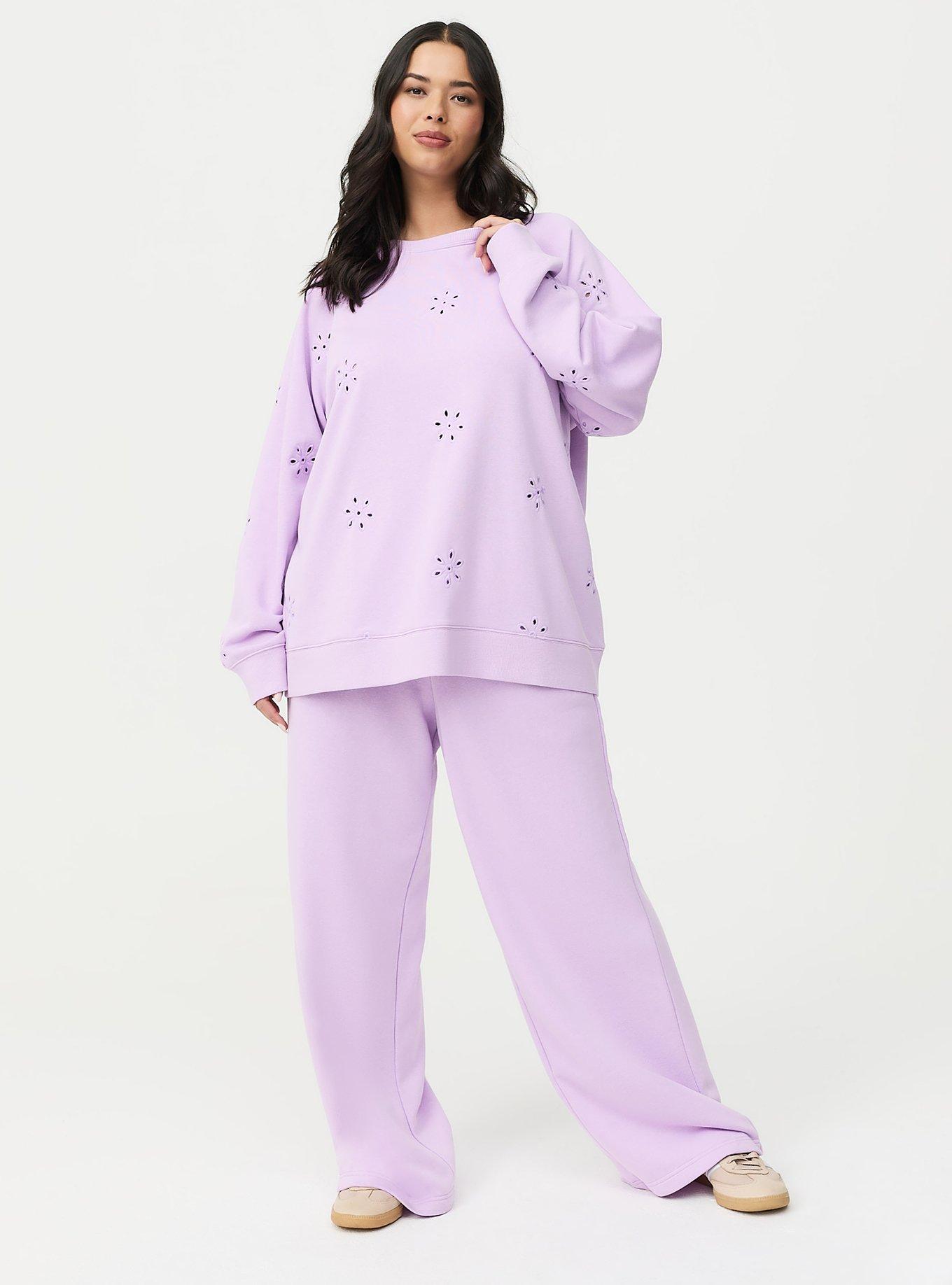 Eyelet Relaxed Sweatshirt