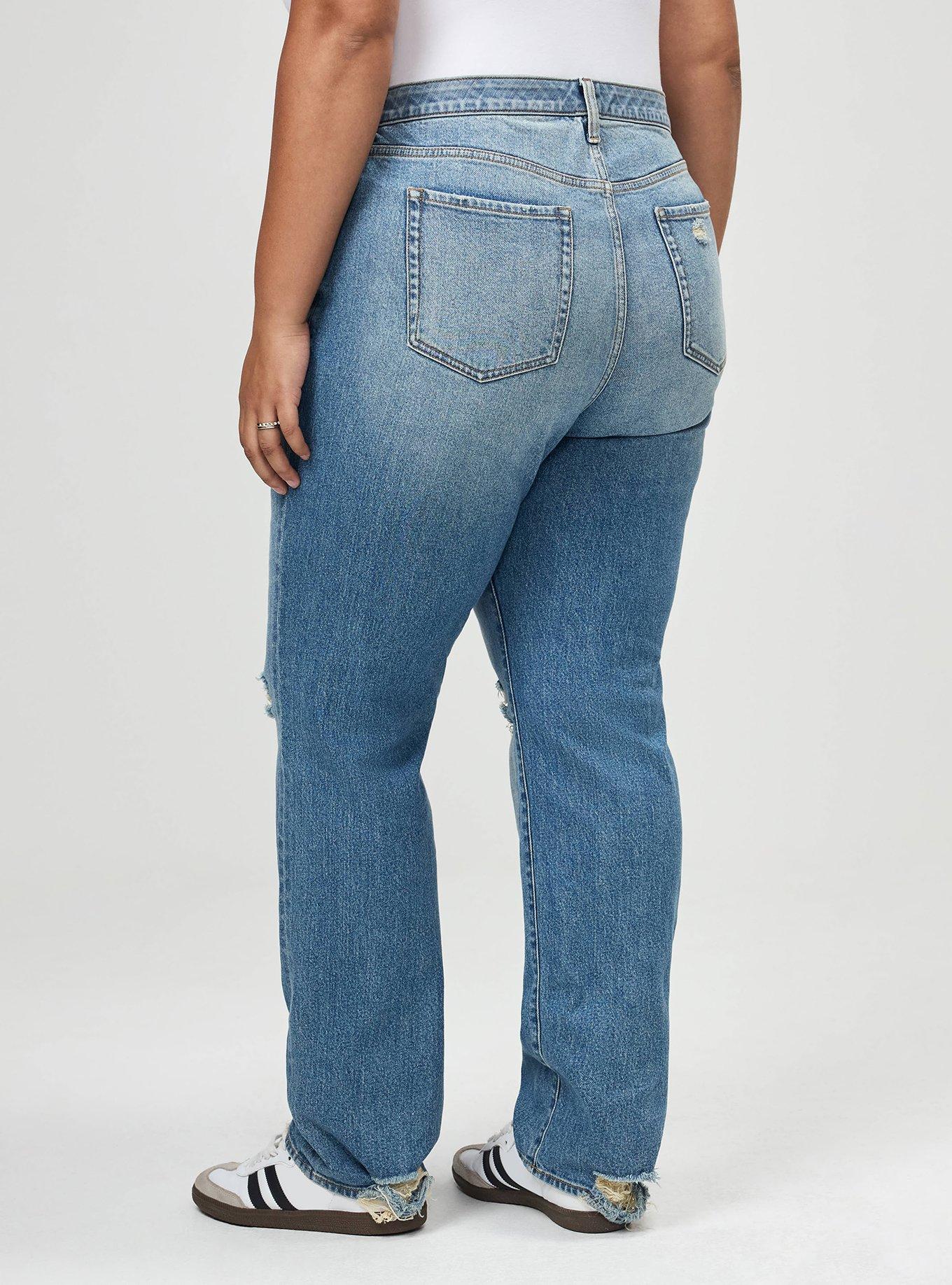Plus Size High-Rise Straight Jean, FIREBALL, alternate