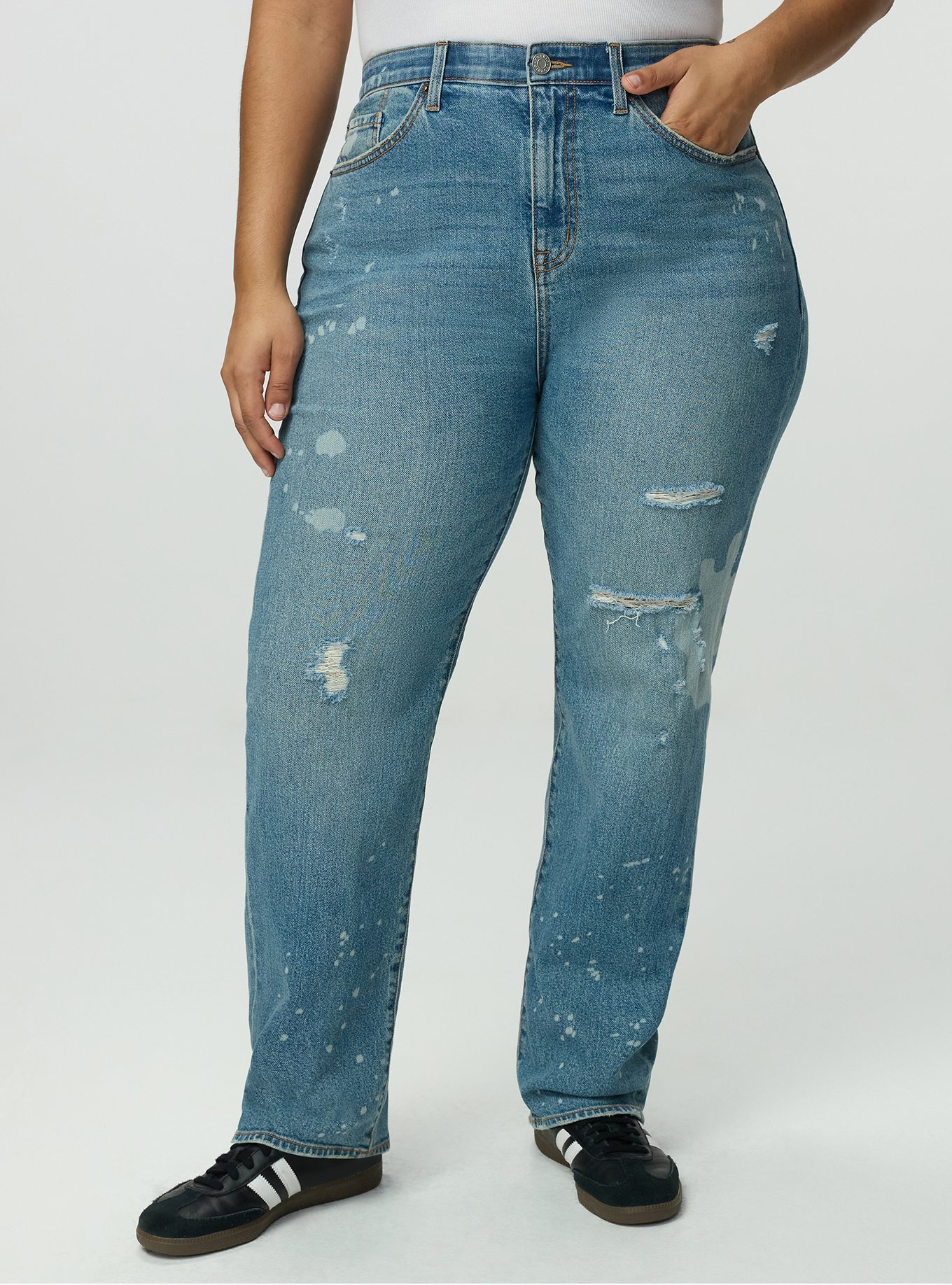 High-Rise Straight Jean, BLEACH AND TONE, alternate