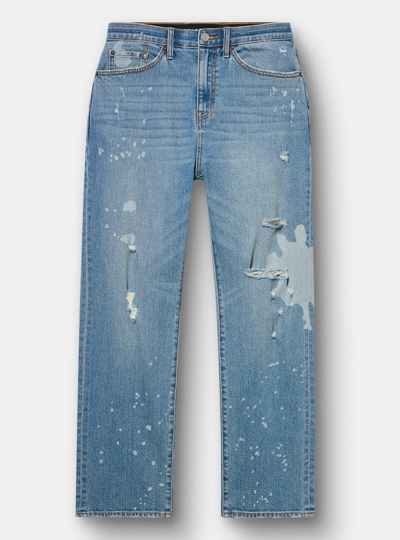High-Rise Straight Jean, BLEACH AND TONE, flat