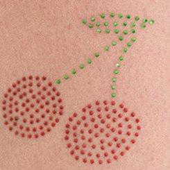 Retro Chic Cherry Rhinestone Tights, CHERRY, swatch