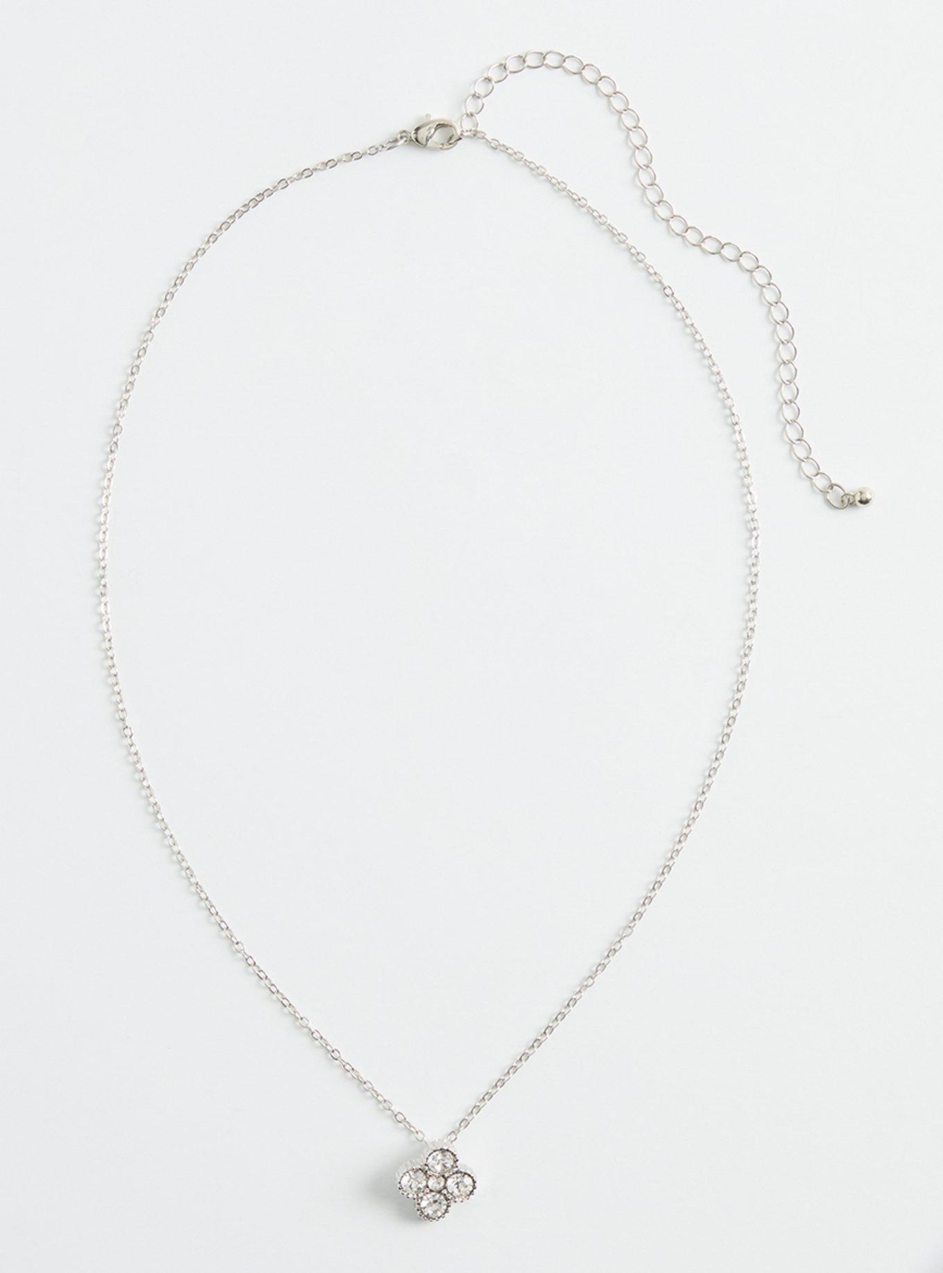 Pave Clover Necklace, , hi-res