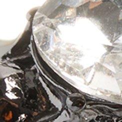 Heart Rhinestone Ring Set, HEMATITE, swatch
