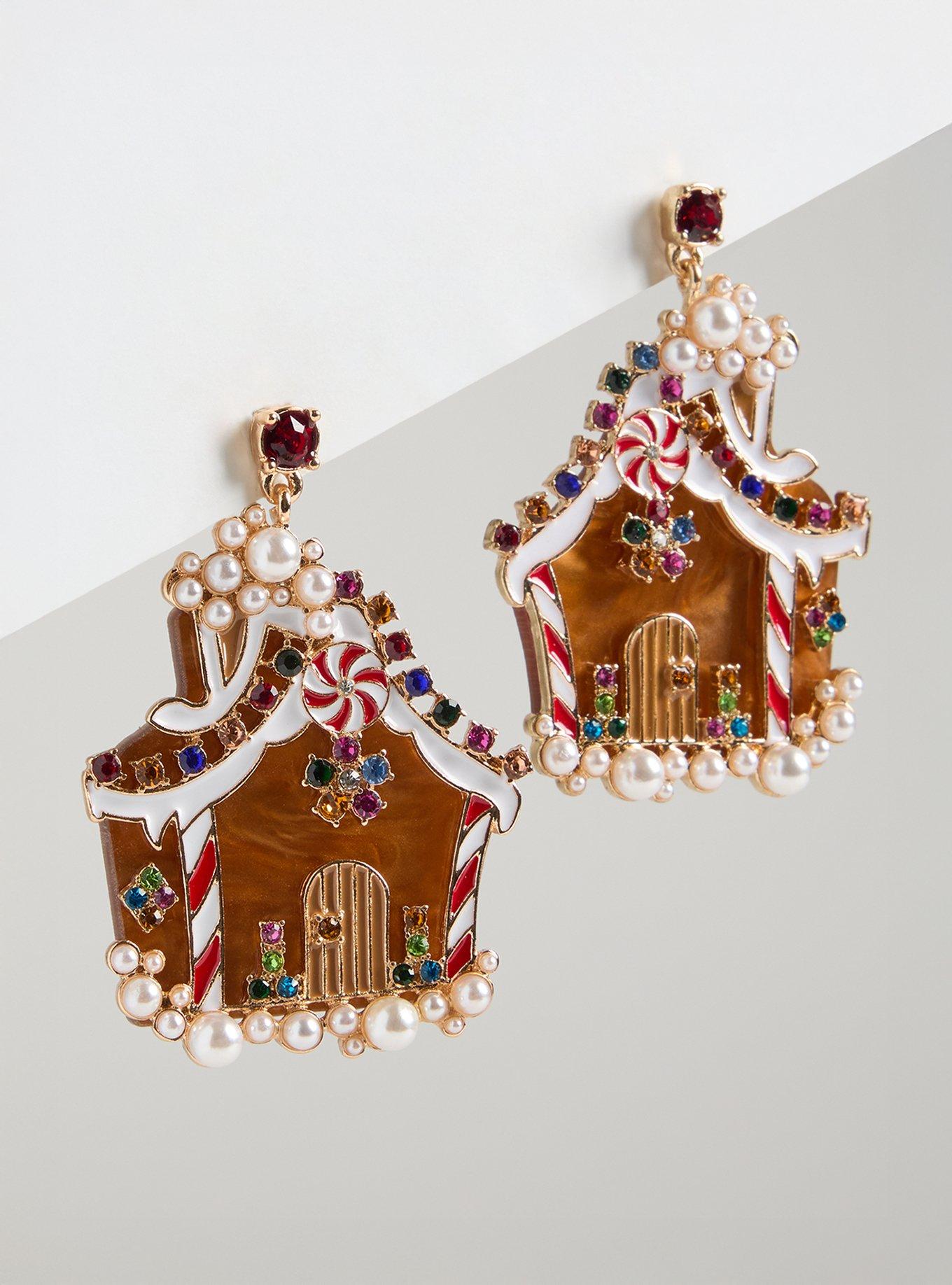 Gingerbread House Statement Earrings