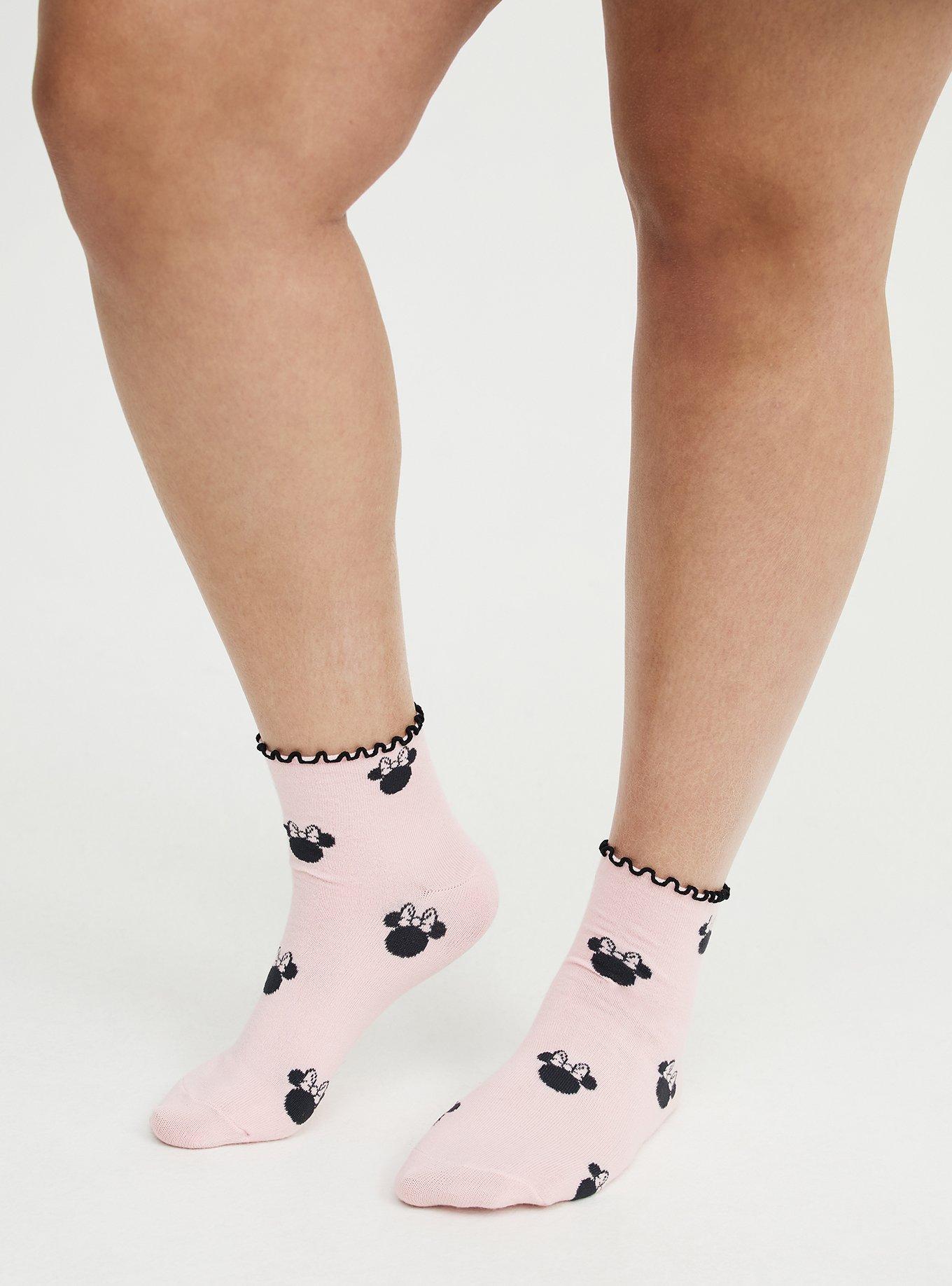 2-Pack Mickey & Minnie Ruffle Ankle Sock, MULTI, alternate