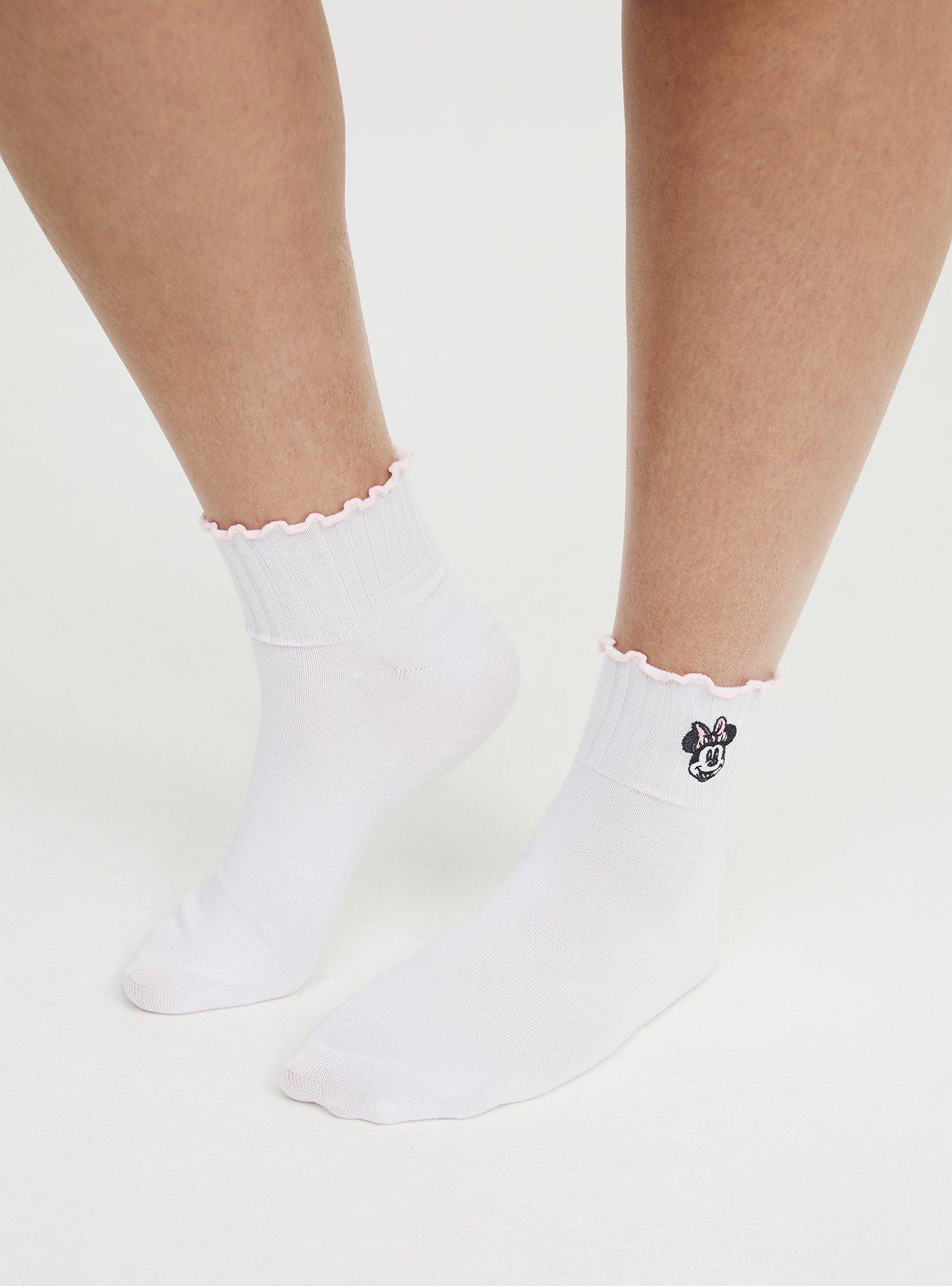 2-Pack Mickey & Minnie Ruffle Ankle Sock, MULTI, alternate