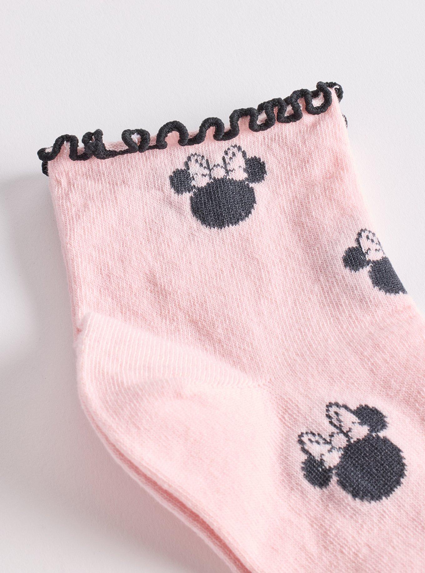 2-Pack Mickey & Minnie Ruffle Ankle Sock, MULTI, alternate