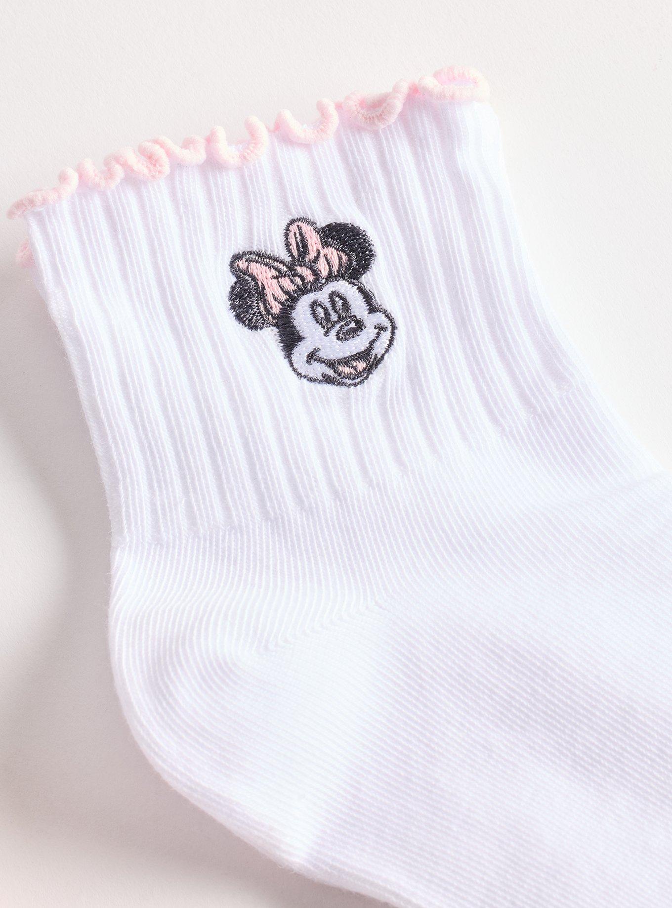 2-Pack Mickey & Minnie Ruffle Ankle Sock, MULTI, alternate