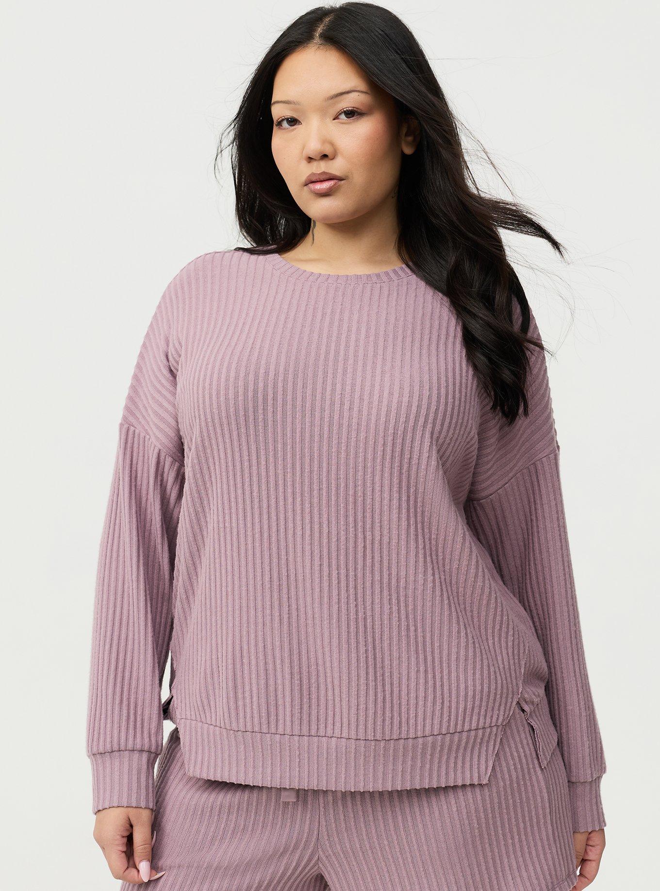 Super Soft Plush Rib Lounge Pullover, TOADSTOOL, alternate