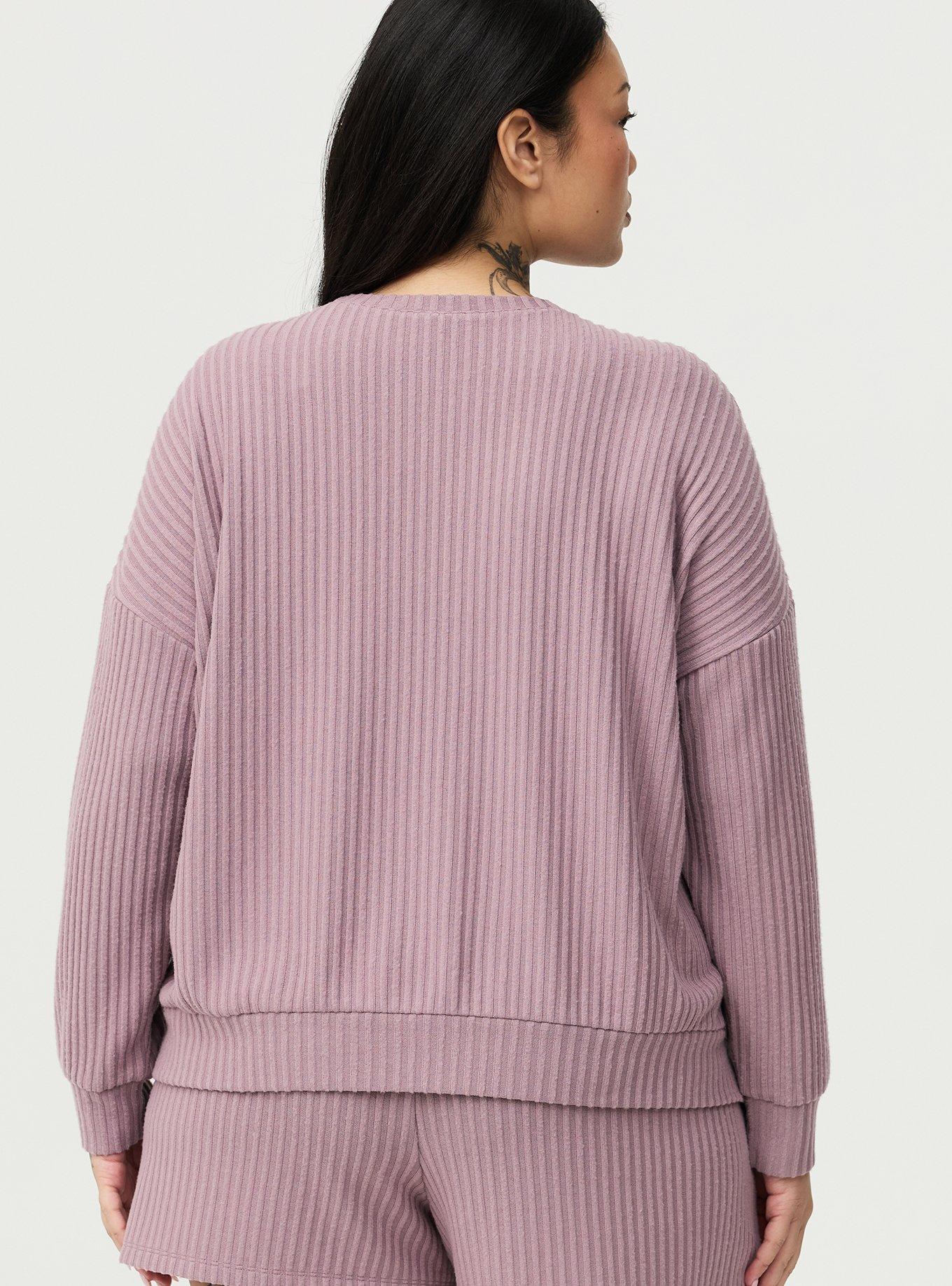 Super Soft Plush Rib Lounge Pullover, TOADSTOOL, alternate