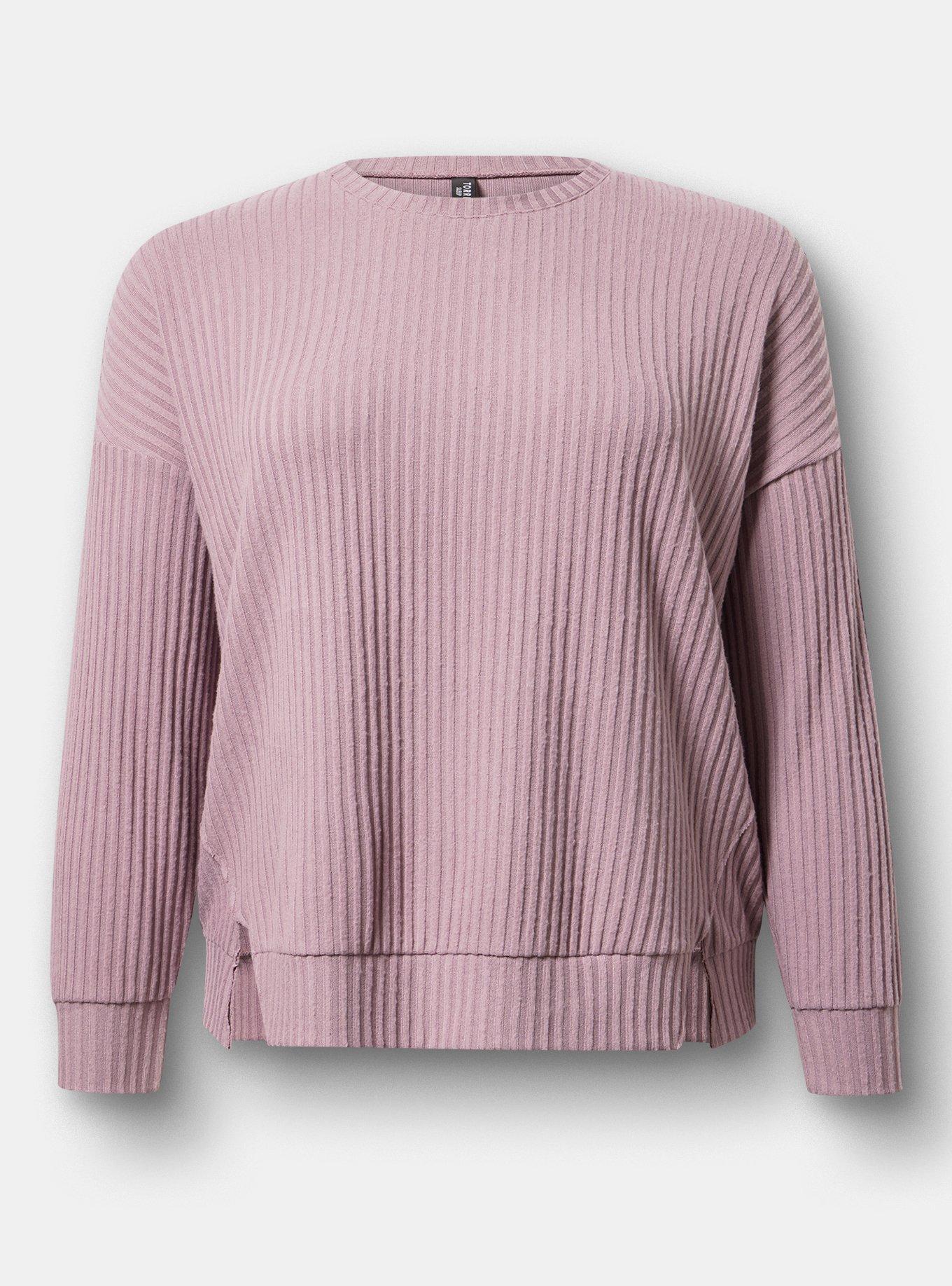 Super Soft Plush Rib Lounge Pullover, TOADSTOOL, hi-res