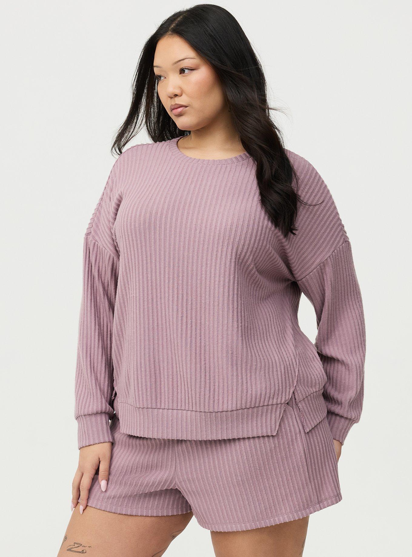 Plus Size Super Soft Plush Lounge Pullover, TOADSTOOL, hi-res