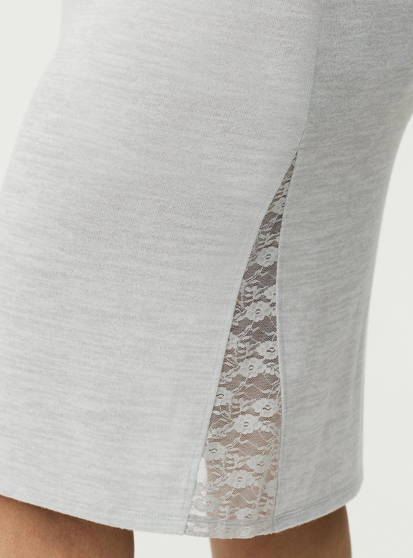 Super Soft Plush Lounge Dress, LIGHTEST HEATHER GREY, alternate