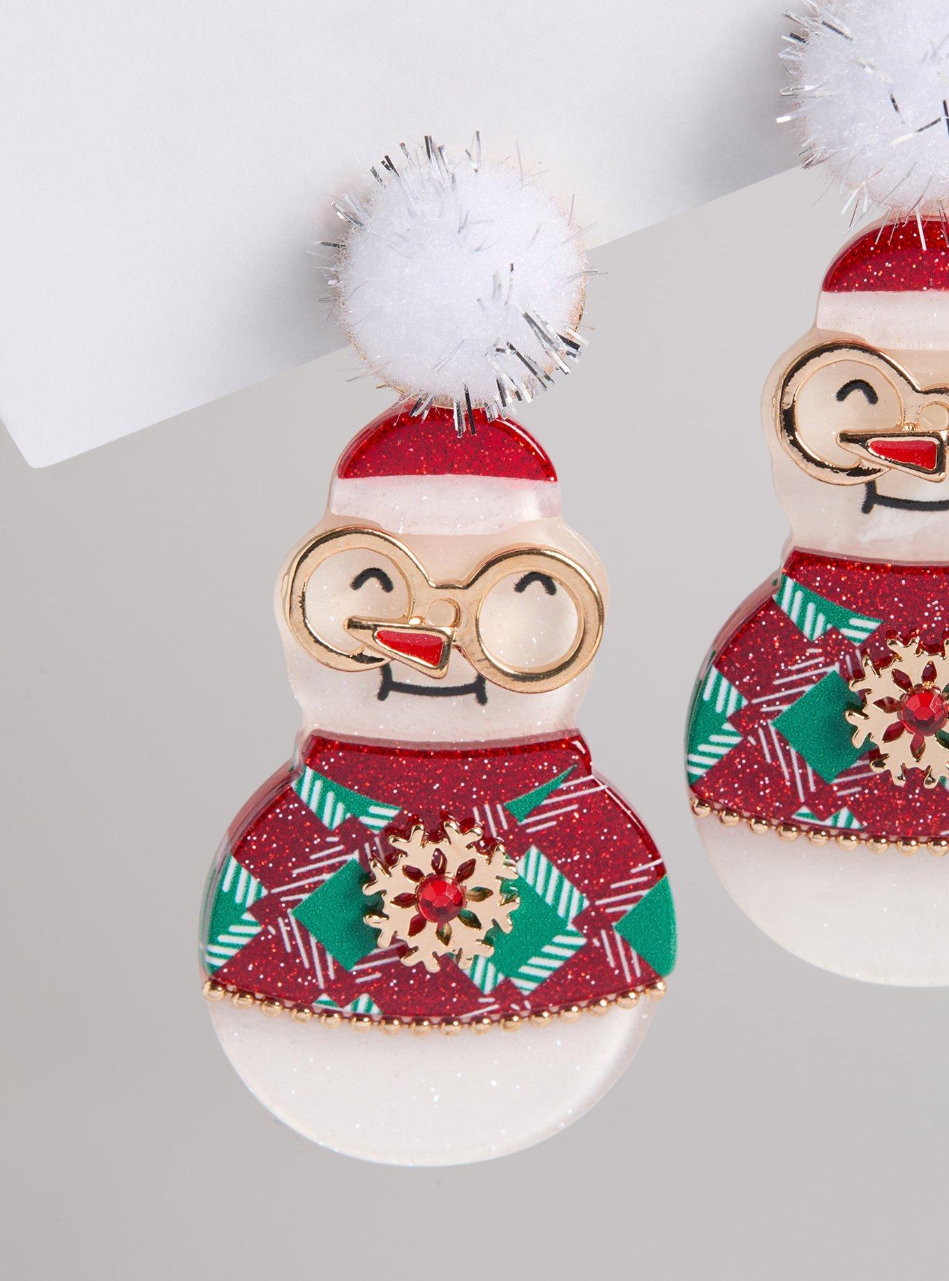 Snowman Statement Earrings