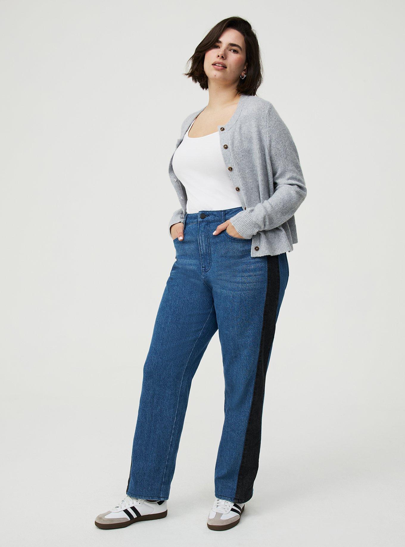High-Rise Straight Jean, TWO TONE, hi-res